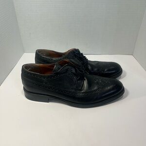 Stafford Black Leather Men's Oxfords